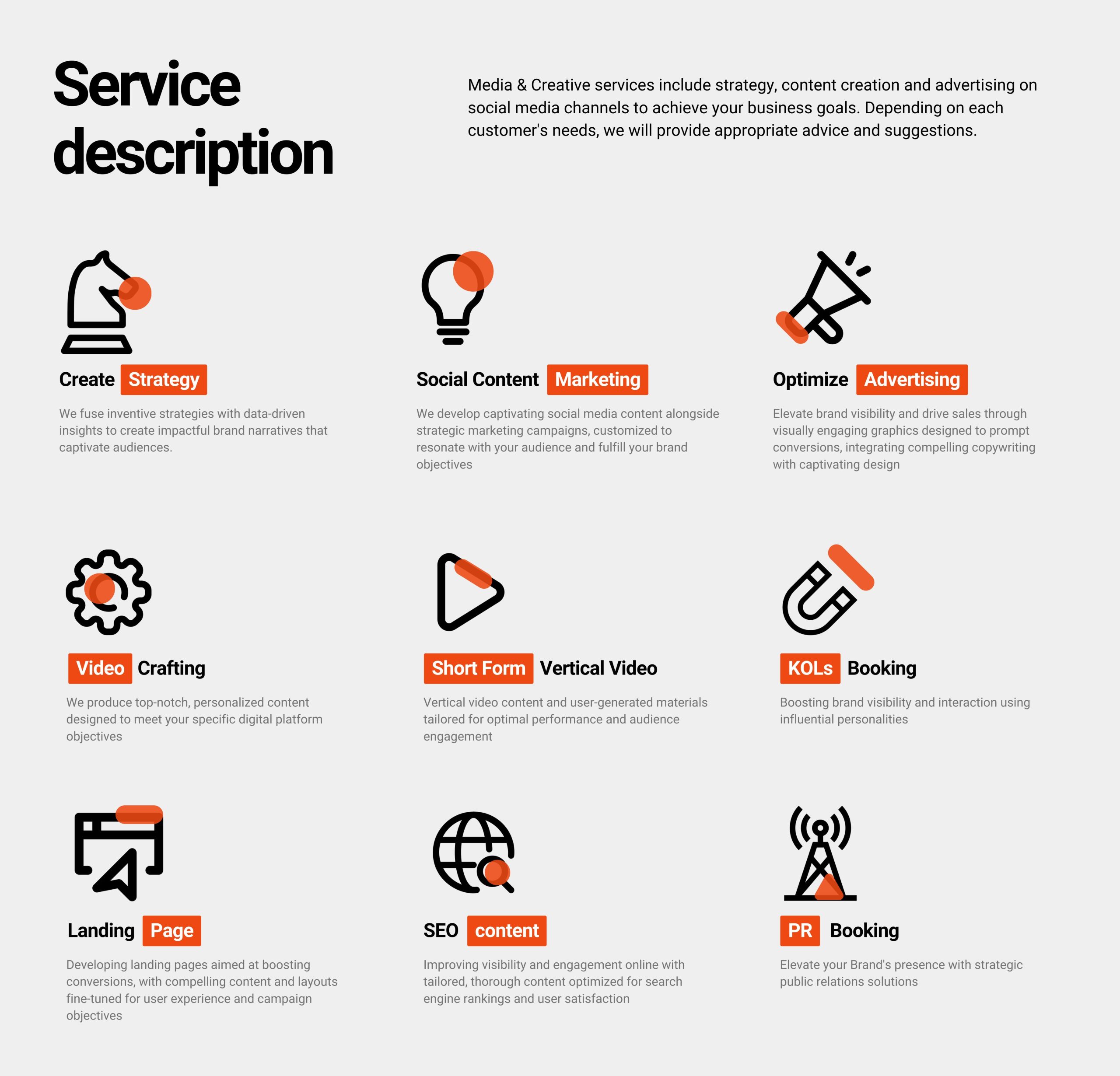 We offer weekly monitoring and monthly reports through a dynamic Live Dashboard, consolidating data from Google Analytics, Search Console, backlinks, keywords, and audit scores for effortless busi (11)