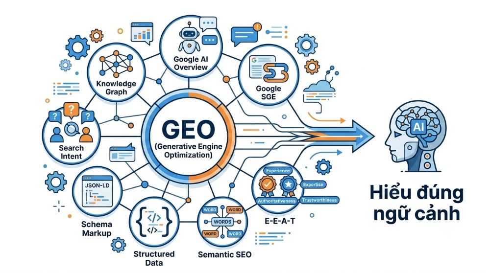 AI sử dụng mạng lưới Entity và mối quan hệ ngữ nghĩa để hiểu ngữ cảnh của bài viết