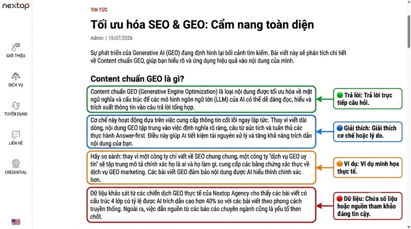 Mô hình 4 lớp giúp AI dễ hiểu và trích xuất nội dung